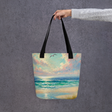 'Radio Beach / Soft' Tote Bag - Ocean-Inspired Style