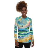 Women's Rash Guard Radio Beach Impressions