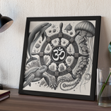 Om Ship Wheel - Canvas Wall Art