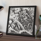 Poseidon & Amphitrite in a Dolphin-Pulled Chariot - Canvas Wall Art