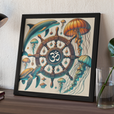 Ship Wheel with Om - Canvas Wall Art