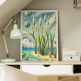 Surrealistic Sea/Beach Grass - Canvas Wall Art