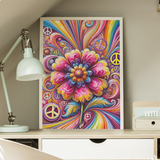 Surreal Water Lily Hippie Style - Canvas Wall Art