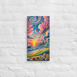 Surreal Sailboat Sunset Solitude Canvas Wall Art 10x20 front view