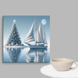 Christmas Sailing Steel Canvas