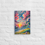 Surreal Sailboat Sunset Solitude Canvas Wall Art 12x18 front view