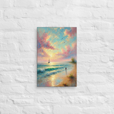 Impressionistic Sailboat Sunset Solitude Canvas Wall Art 12x18 front view