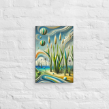 Surreal Sea Beach Grass Canvas Wall Art 12x18 front view