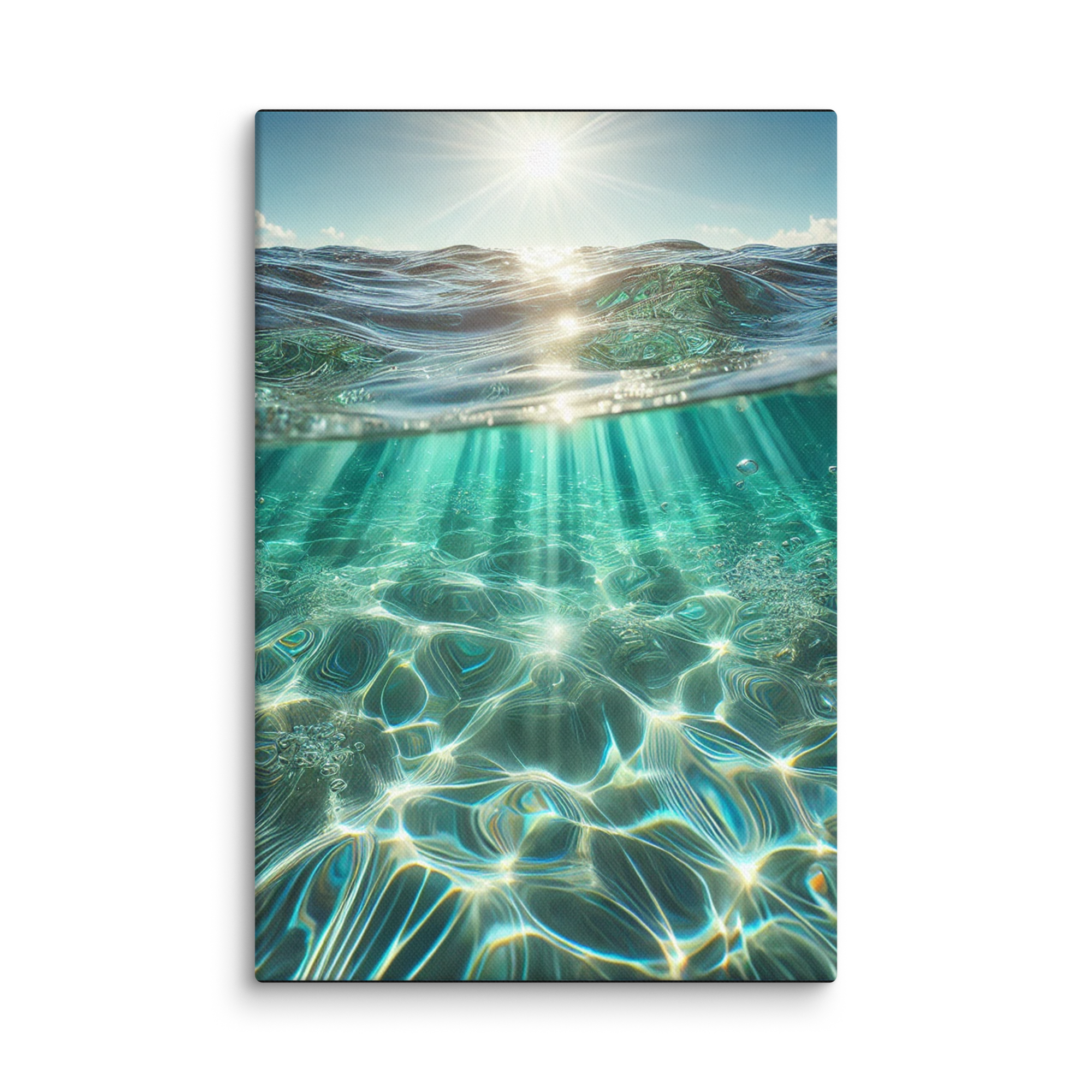 Real Bahamas Water Canvas Wall Art - Coastal Photography Home Decor.