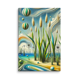 Surreal Sea Beach Grass Canvas Wall Art 8x12 wall view