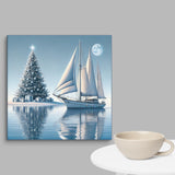 Christmas Sailing Steel Canvas