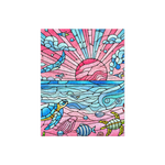 Stained Glass Pink Sand Beach Puzzle 252 pieces