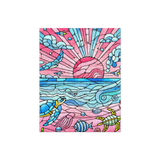 Stained Glass Pink Sand Beach Puzzle 252 pieces