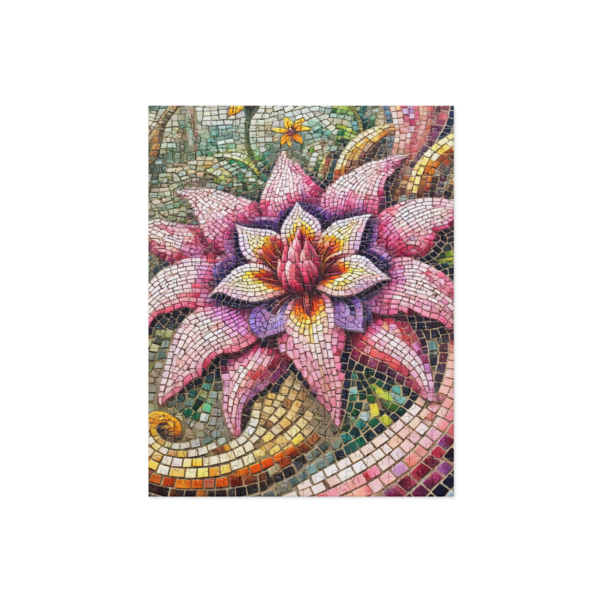 Mosaic Water Lily Floral Art Puzzle 252 pieces