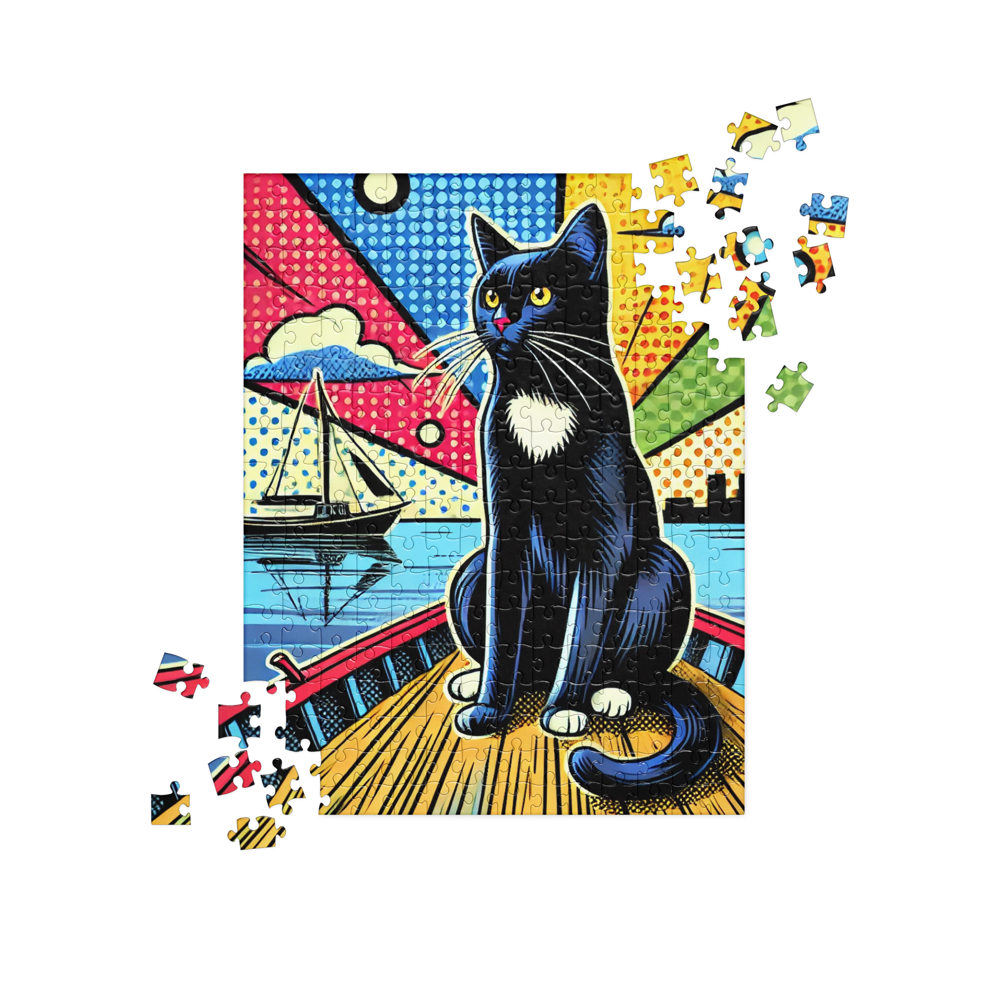 Coco Sailing Kitty Pop Art Puzzle 252 pieces