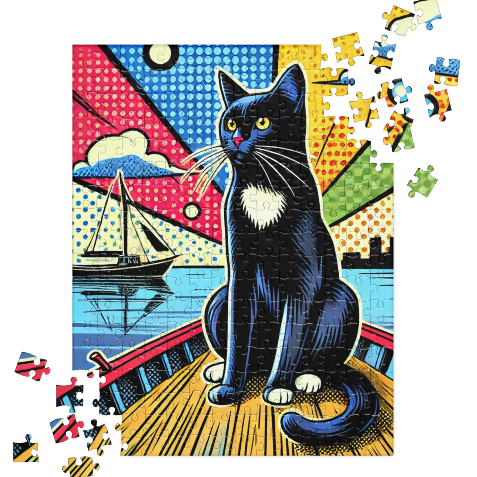 Coco Sailing Kitty Pop Art Puzzle 252 pieces