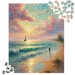 Pink Solitude Impression Serene Nature Puzzle 520 pieces