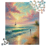 Pink Solitude Impression Serene Nature Puzzle 520 pieces