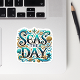 Seas The Day Shell Bubble-free Stickers