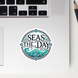 Seas The Day Anchor Bubble-free Stickers