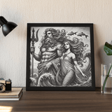 'Poseidon & Amphitrite Walking Through Water' Canvas Wall Art