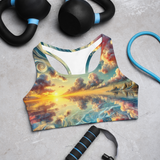 Bahamas Sunset Surreal Sports Bra