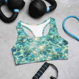 Bahamian Waters Impressionistic Sports Bra