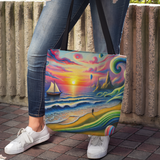 Pink Solitude Surreal Tote Bag