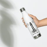 'Be The Light' Lighthouse White Stainless Steel Water Bottle