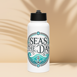 Seas The Day Anchor Stainless Steel Water Bottle