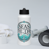 Seas The Day Anchor Stainless Steel Water Bottle