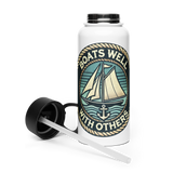 Boats Well With Others Sail Stainless Steel Water Bottle