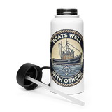 Boats Well With Others Trawler Stainless Steel Water Bottle