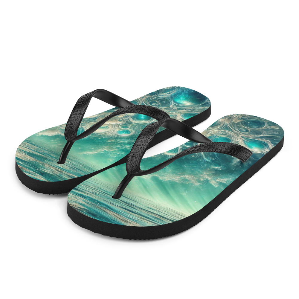 Flip Flops Bahamian Waters Surreal Style 2 Front Left