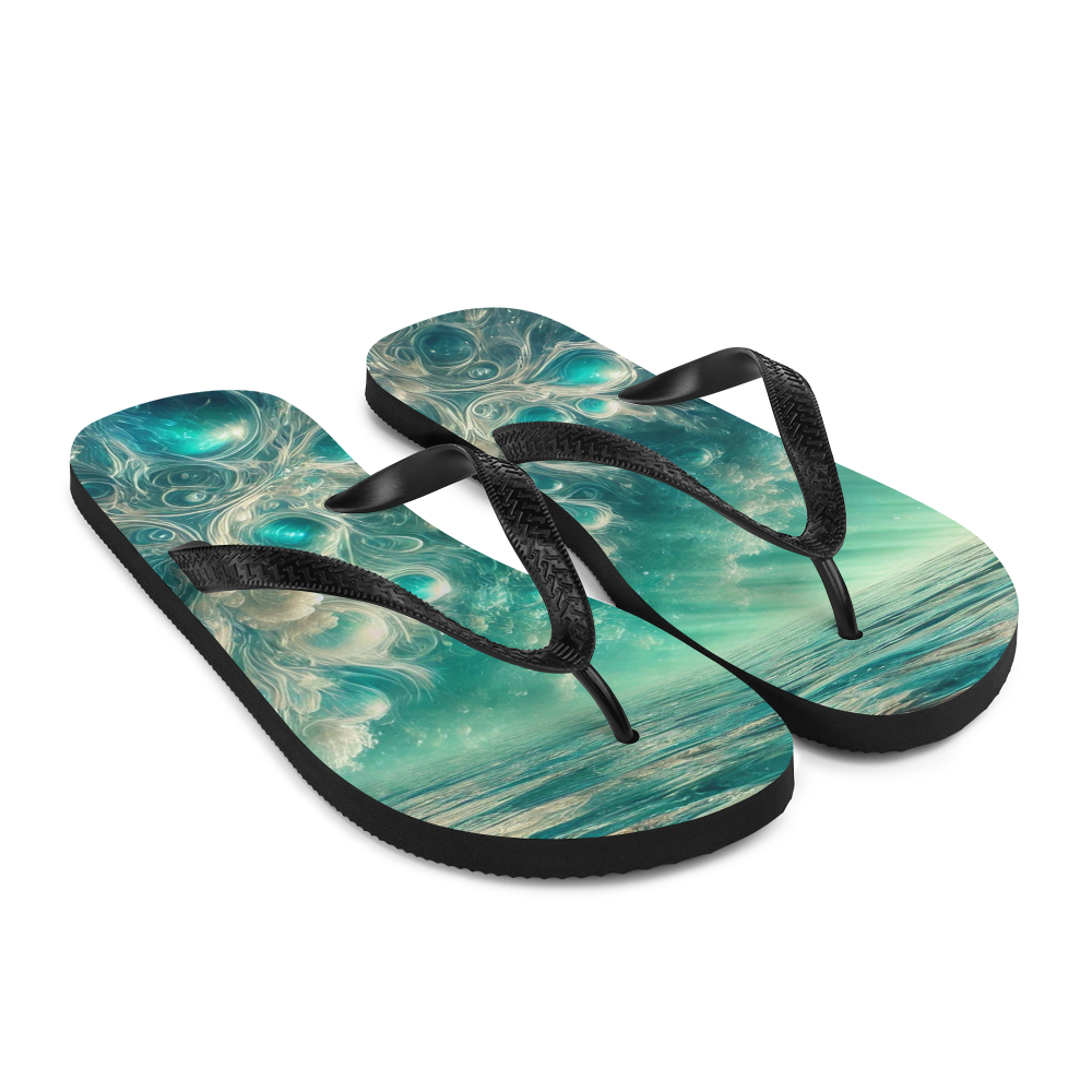 Flip Flops Bahamian Waters Surreal Style 2 Front Right