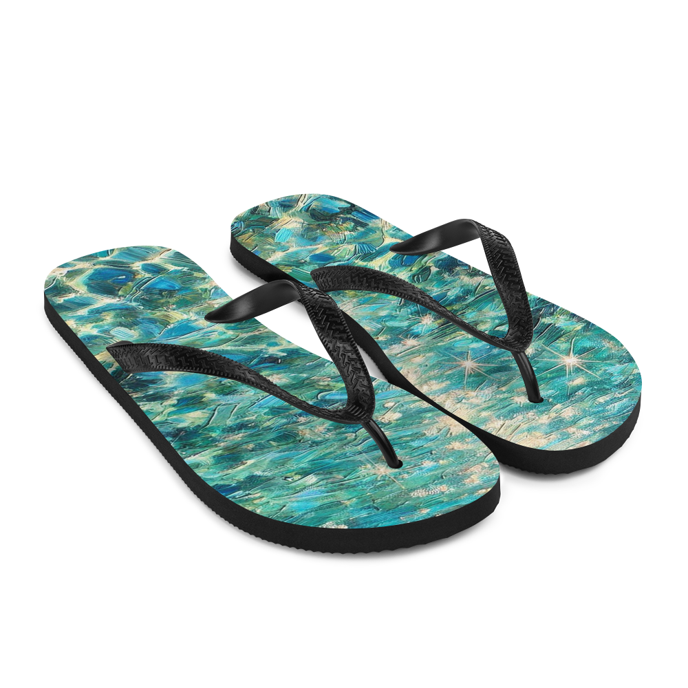 Flip Flops Bahamian Waters Post Impressionistic Front Right