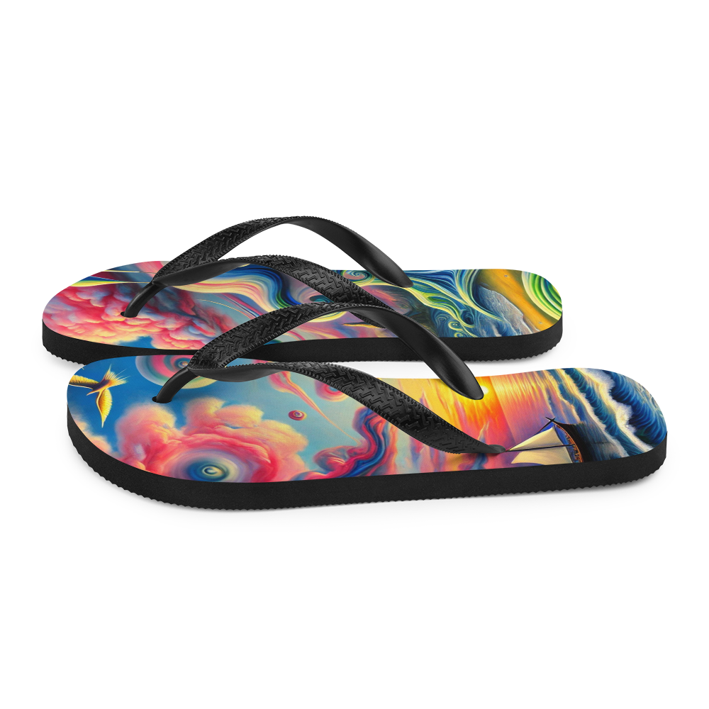 Flip Flops Pink Solitude Surreal Left