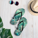 Bahamian Waters Surreal Turquoise Flip Flops