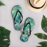 Bahamian Waters Surreal Turquoise Flip Flops