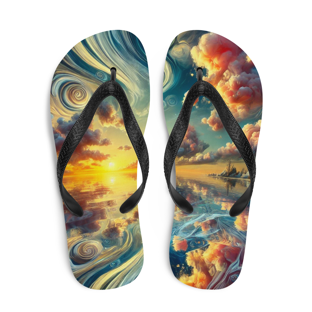 Flip Flops Bahamas Surreal Sunset White Top