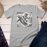 Poseidon Surfing on Dolphin T-Shirt