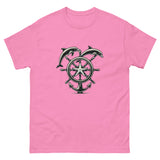 Ships Wheel Dolphins T-Shirt in Azalea