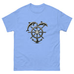 Ships Wheel Dolphins T-Shirt in Carolina Blue