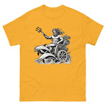 Poseidon Chariot Dolphins T-Shirt in Gold