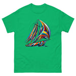 Surreal Color Sailboat T-Shirt in Irish Green