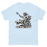 Poseidon Chariot Dolphins T-Shirt in Light Blue