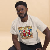 Santa and Jesus riding a carousel tee