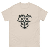 Ships Wheel Dolphins T-Shirt in Natural