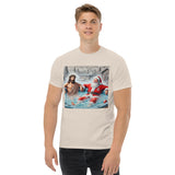 Santa and Jesus in a Hot tub tee