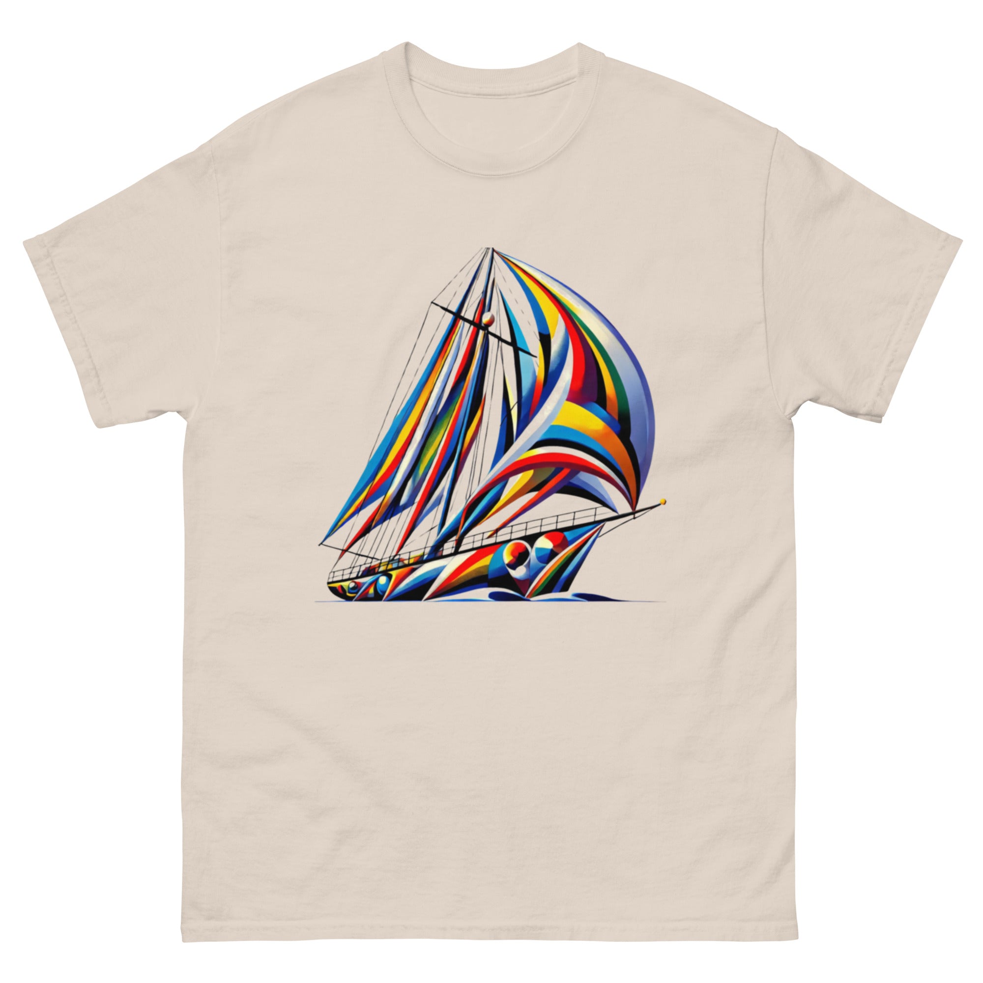 Surreal Color Sailboat T-Shirt in Natural